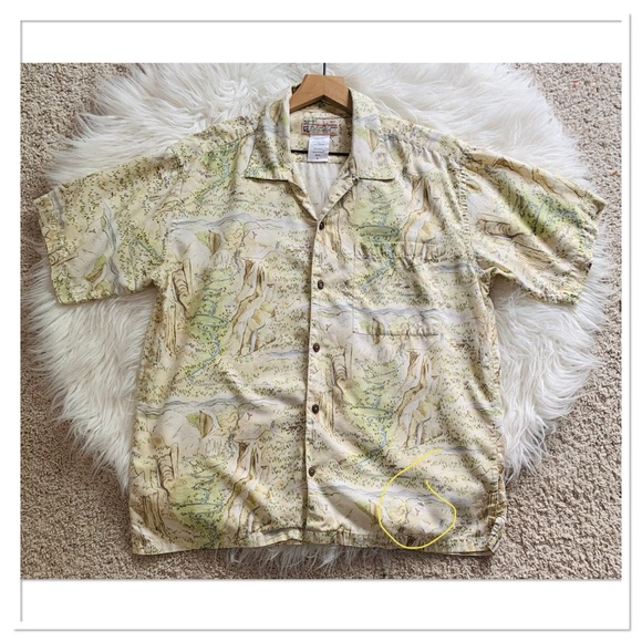 Patagonia Pataloha Vintage 2007 Yosemite National Park Camp Shirt Cream Size L - Picture 8 of 13